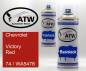 Preview: Chevrolet, Victory Red, 74 / WA5476: 400ml Sprühdose + 400ml Klarlack - Set, von ATW Autoteile West.